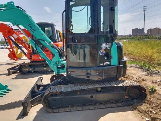 0.21M3 Bucket Capacity Gebruikte Kobelco SK55SR Crawler Excavator/Originale Hydraulische Klep