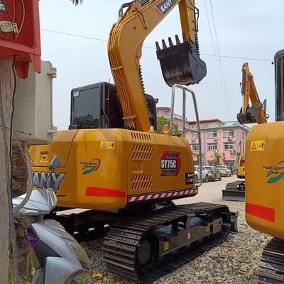 Goedkope Sany SY75C graafmachine met een emmercapaciteit van 0,32 m3 en minder werktijden