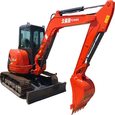 Levering 5,5 ton Kubota U55 graafmachine Gebruikte mini-graafmachine met een emmercapaciteit van 0,5 m3