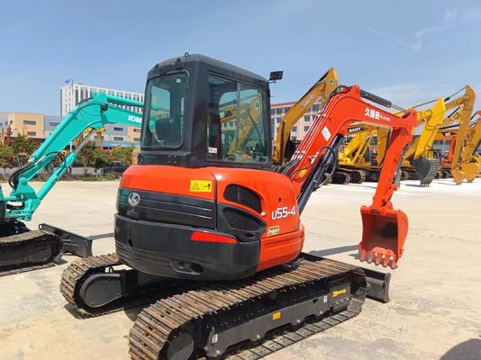Mini tweedehands graafmachine 5,5 ton Kubota U55 Gebruikte graafmachine met originele hydraulische klep