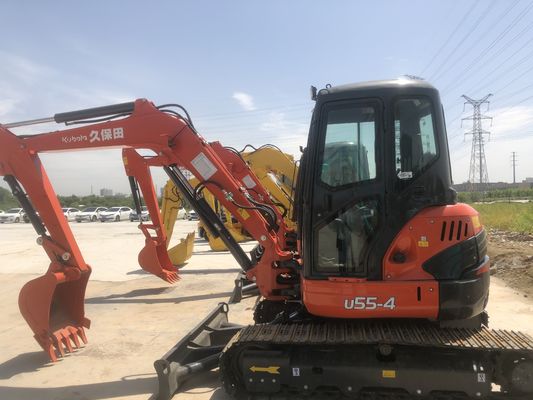 Mini tweedehands graafmachine 5,5 ton Kubota U55 Gebruikte graafmachine met originele hydraulische klep