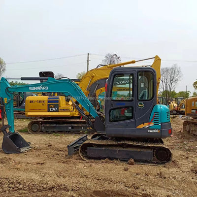 SWE60E Hydraulische graafmachine voor kruipen Gebruikt 6TON Werkkracht Werktijden 0-2000