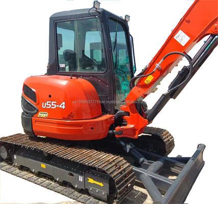 Originele Japanse KUBOTA KXU55 mini graafmachine 5,5 ton gebruikt met originele motor en PLC