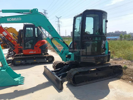 Gebruikte Kobelco SK55SR graafmachine met originele hydraulische pomp en lage werktijden