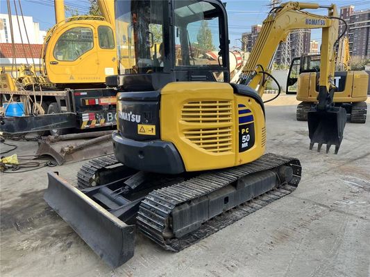Middelgebruikte machine Komatsu PC50 5Ton Hydraulische Mini Digger Crawler Excavator Jaar 2016