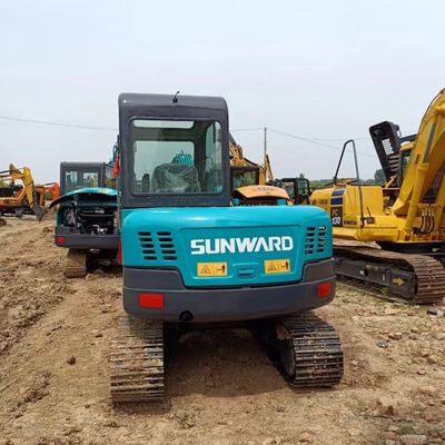 6T Gebruikte Sunward SWE60E graafmachine Hydraulische kruiper boormachine Mini Digger met 0,5M3 emmer