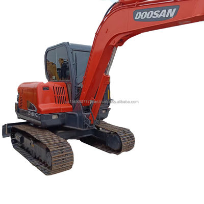 DOOSAN DX60 graafmachine met een emmercapaciteit van 0,21m3 in de hydraulische bouwmarkt