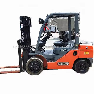 Toyota 8F30 Vorklift Gebruikte dieselmachine redelijk voor bouwmaterialen winkels