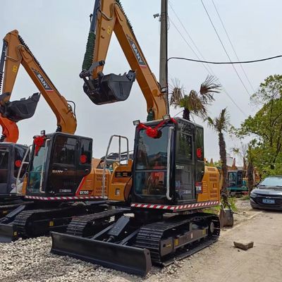 Sany SY75C Pro Uitstekende werkprestaties Gebruikte graafmachine met 7 ton werkgewicht