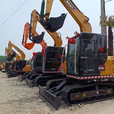 Sany SY75C Pro Uitstekende werkprestaties Gebruikte graafmachine met 7 ton werkgewicht