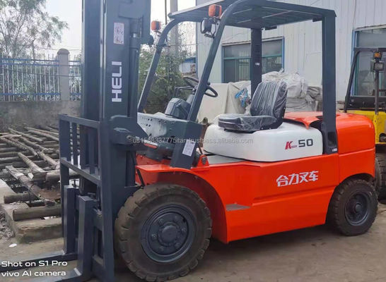Maak HANGCHA Heli K50 Diesel Vorklift met Beste en Min. Lifting Hoogte van 2,5m