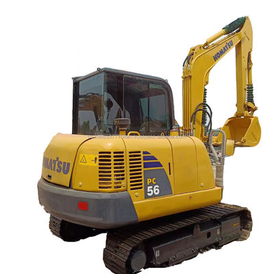 Gebruikte Komatsu PC56-7 Crawler Equipment 5ton graafmachine met een emmercapaciteit van 0,22M3