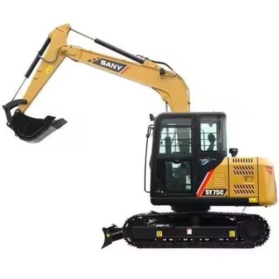 Uitstekende Sany SY75C Pro SY75 graafmachine met 0.32M3 emmercapaciteit en lage uren