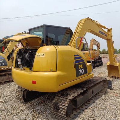 Gebruikte Komatsu PC70 graafmachine met originele hydraulische cilinder en 0.2M3 emmer capaciteit
