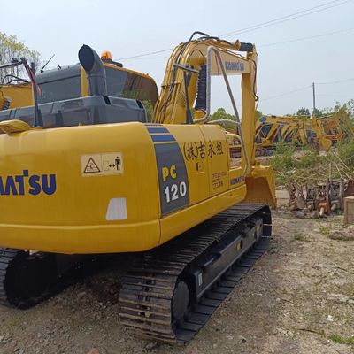 Gebruikte Komatsu graafmachine PC120 met originele hydraulische klep en 13 ton bedrijfsgewicht