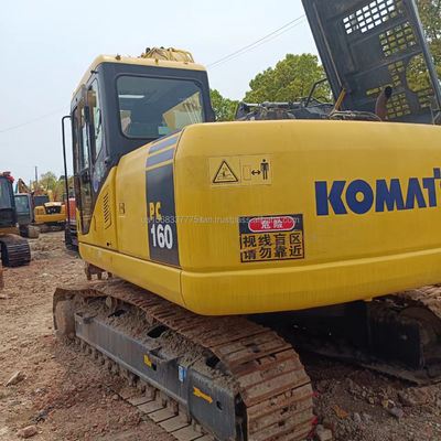 Gebruikte Komatsu PC160 graafmachine 16 ton Hydraulische kruipergraafmachine Originele hydraulische klep