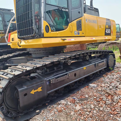 Komatsu PC450-7 en PC450-8 tweedehands graafmachines met originele hydraulische klep
