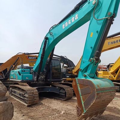 SK75 Gebruikte Kobelco graafmachines met een emmercapaciteit van 1,6 m3 en originele hydraulische pomp