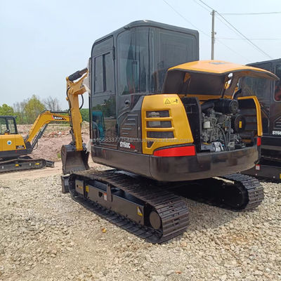 Gebruikte Sany SY60C graafmachine met een emmercapaciteit van 0,28 m3 en een machinegewicht van 6000 kg