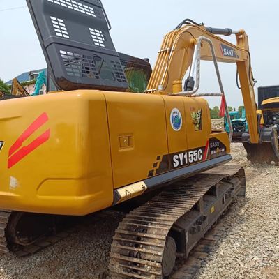 0.55M3 Bucket Capacity Gebruikte Sany SY155C graafmachine voor mijnbouwwerkzaamheden in goede staat
