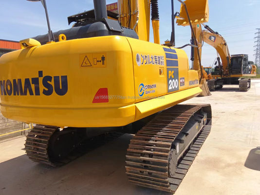 20ton Komatsu PC200 graafmachine Japan Gebruikte hydraulische kruipgraafmachine met verbruik