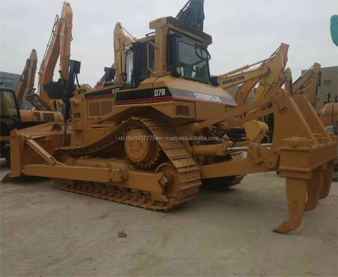 Geïmporteerde gebruikte Cat D7R-bulldozer Aardverwerkingsapparatuur met een capaciteit van 7,5 ton