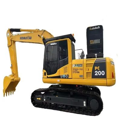 Gebruikte Japanse Komatsu graafmachine PC200 119 kW Originele hydraulische klep in goede staat