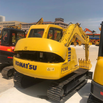 Mini Komatsu PC60 hydraulische graafmachine met originele hydraulische pomp en lage werktijden