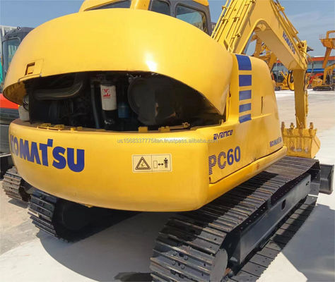 6 ton Komatsu PC60 Gebruikte graafmachine met originele hydraulische klep en lage werktijden