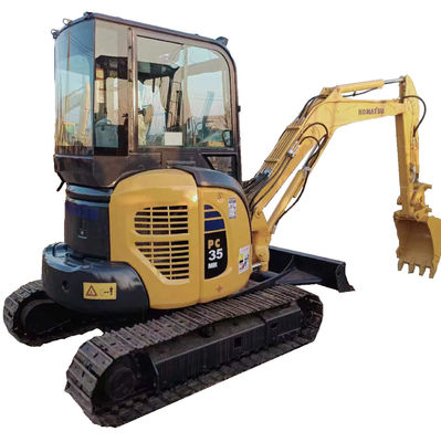 Mini graafmachine Komatsu PC35 tweedehands met 11.2kw vermogen en 0.2M3 emmercapaciteit